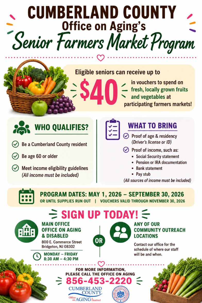 Text Flyer featuring vegetables and basket