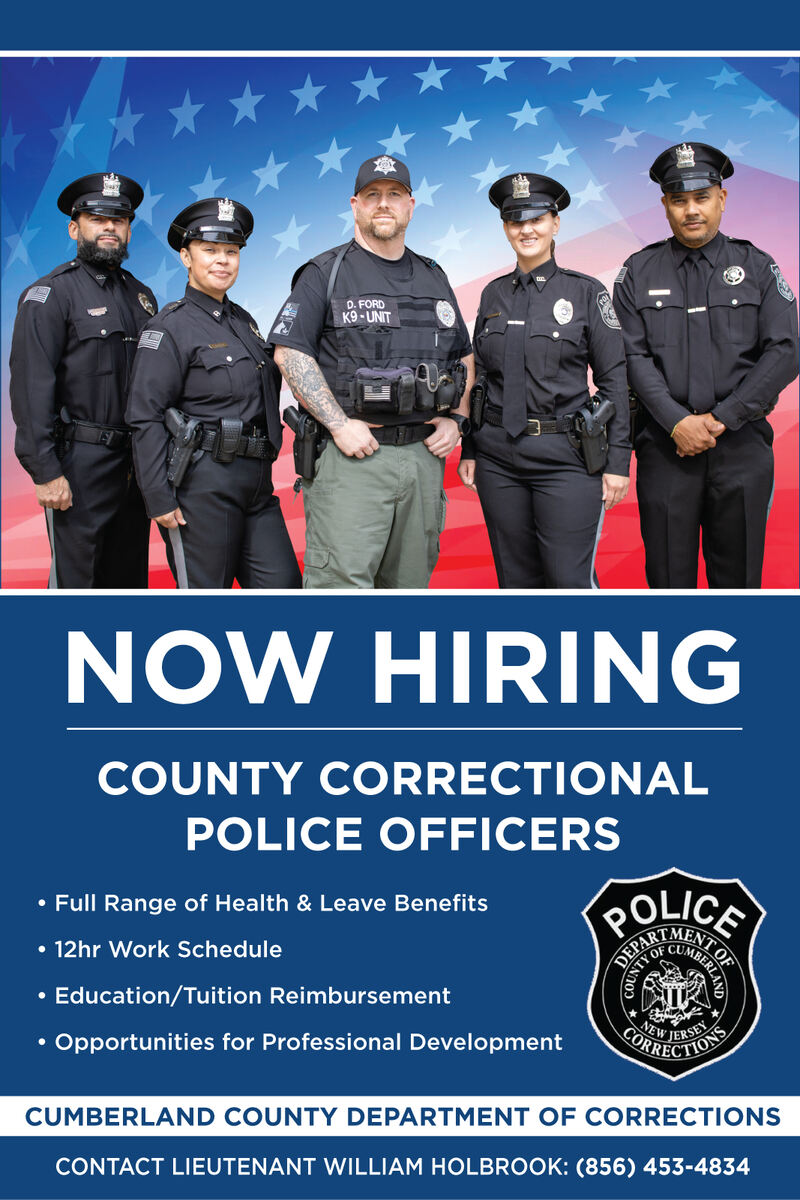 Now Hiring County Correctional Police Officers